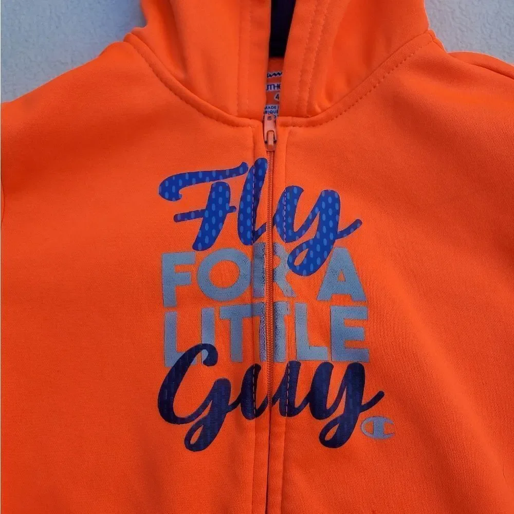 Champion Orange and Gray Hoodie Jacket and Joggers Size 4T